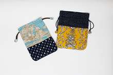 画像をギャラリービューアに読み込む, 巾着(コードン) 久留米絣とフランスの生地トワルド・ジュイとのコラボ